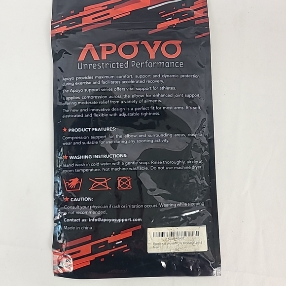 Apoyo Compression Elbow Brace Size XL Lightweight Stability Adjustable Strap NEW - Picture 3 of 3